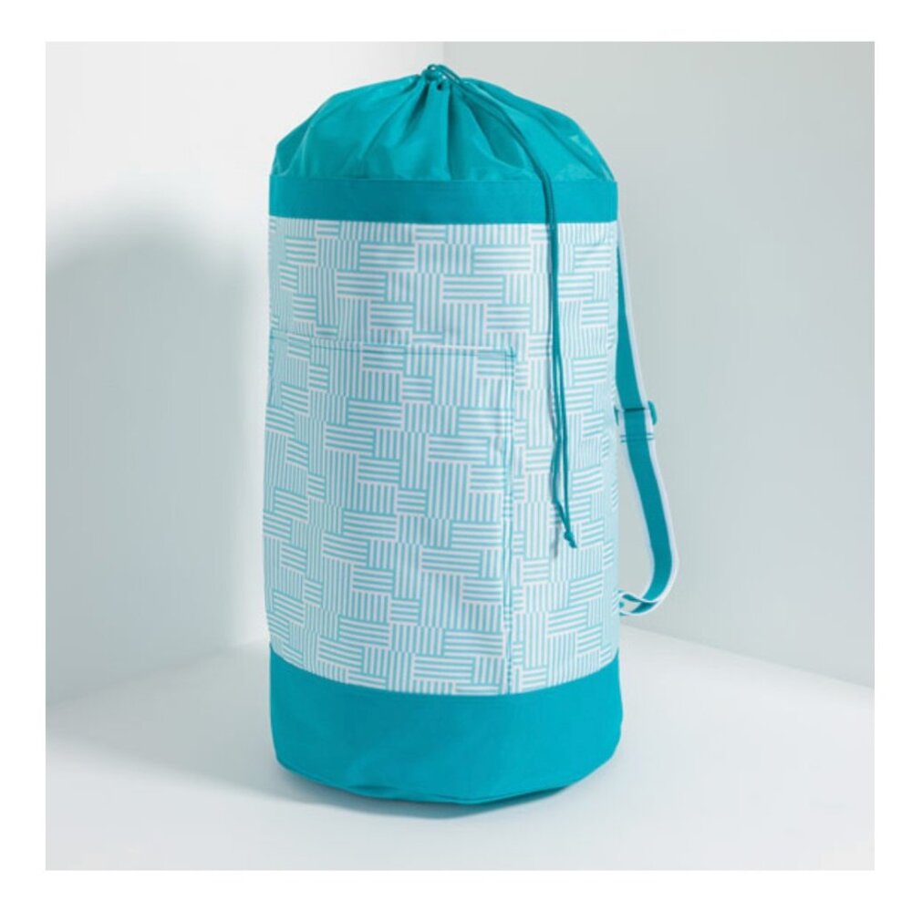 Thirty One Move It All Bag Turquoise Patchwork Stripe NEW